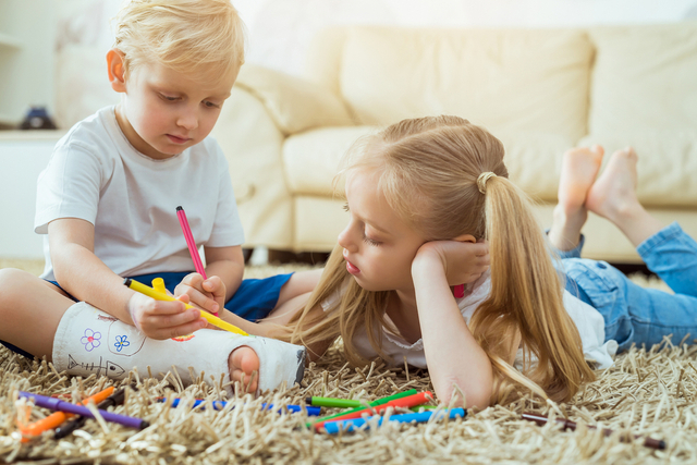A child received emergency care for a leg injury in Houston, TX.